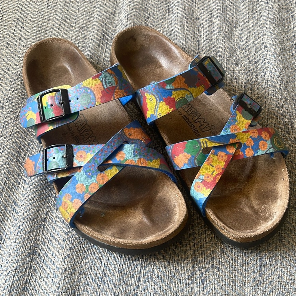 Tatami Birkenstock Multicolored Strappy Sandals Size: L6M4